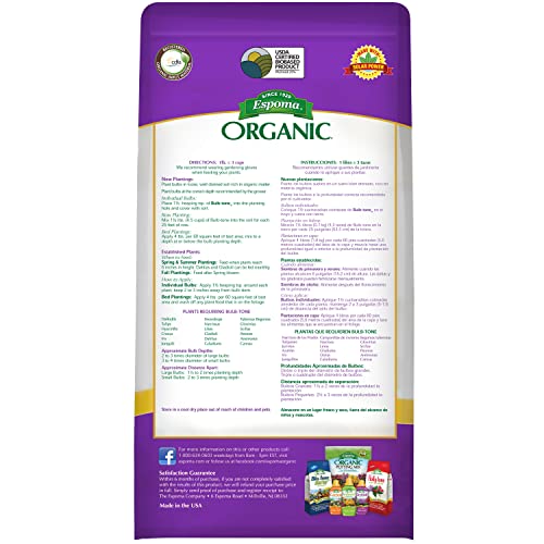 Espoma Organic Bulb-tone 3-5-3 Natural & Organic Fertilizer and Plant Food for all Spring and Fall Bulbs. 4 lb. Bag. Use for Planting & Feeding to Promote Vibrant Blooms