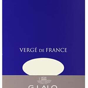 Lalo 11400L - Pad of 50 Plain Laid Sheets A5, 100 g, Vergé De France, White