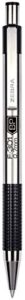 zebra f-301 ballpoint stainless steel retractable pen, fine point, 0.7mm, black ink, 1-count