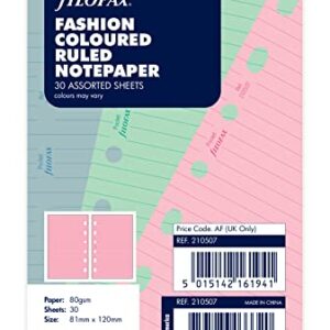 Filofax Pocket Ruled Fashion Colored Paper (B210507)