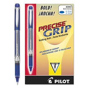 pilot 28902 precise grip roller ball stick pen blue ink 1mm