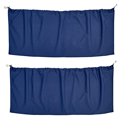 RoadPro RPCCDBL Dark Blue 2-Piece Deluxe Privacy Cab Curtain