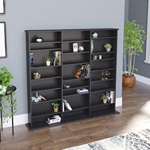 Prepac Triple Width Wall Storage Cabinet, Black