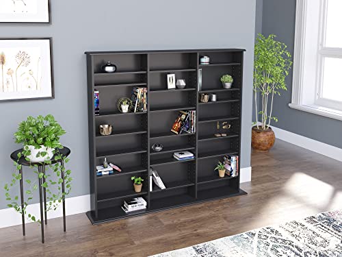 Prepac Triple Width Wall Storage Cabinet, Black