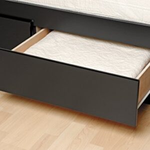 Prepac Captain's Platform Storage Bed with 6 Drawers, Twin, Black