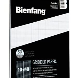 Bienfang Designer Grid Graph Paper Pad, 10x10 Cross Section, 8.5 x 11 Inches, 50 Sheets