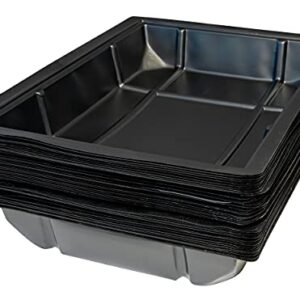 Kitty Lounge Disposable Litter Tray, Black, 50-Pack- Argee RG606/50, Black