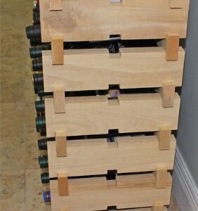 Stackable Wine Rack-72 Bottles Modular Hardwood Wine Racks, Very Easy to Put Together