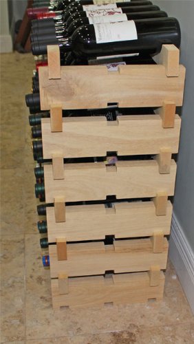 Stackable Wine Rack-72 Bottles Modular Hardwood Wine Racks, Very Easy to Put Together