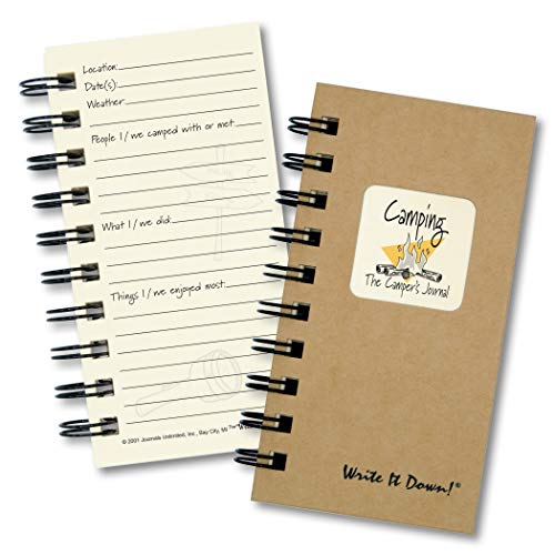 Camping, The Campers Journal - MINI Kraft Hard Cover (prompts on every page, recycled paper, read more...)