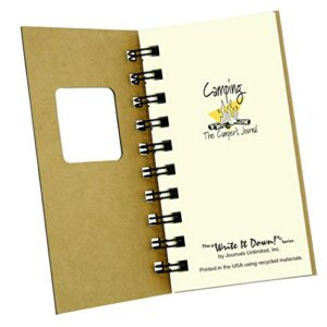 Camping, The Campers Journal - MINI Kraft Hard Cover (prompts on every page, recycled paper, read more...)