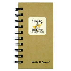 Camping, The Campers Journal - MINI Kraft Hard Cover (prompts on every page, recycled paper, read more...)