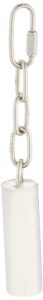 caitec paradise 1-inch by 3-inch stainless steel pet toy bell, small