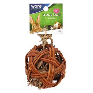 ware manufacturing willow edible small pet ball chew treat, 4-inch