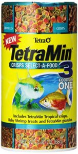 tetramin crisps select-a-food 2.4 ounces, fish food, variety pack (77037)