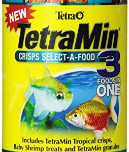 TetraMin Crisps Select-A-Food 2.4 Ounces, Fish Food, Variety Pack (77037)