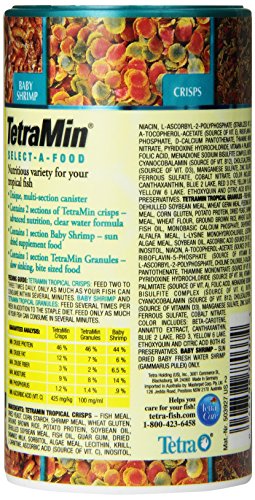 TetraMin Crisps Select-A-Food 2.4 Ounces, Fish Food, Variety Pack (77037)