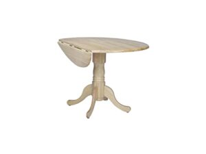 international concepts inch dual 42 drop leaf dining table, height, natural