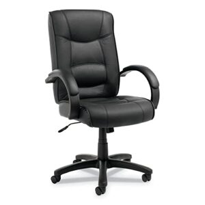 alera alesr41ls10b 17.91 in. - 21.85 in. strada series high-back swivel/tilt top-grain leather chair, supports up to 275 lbs. - black