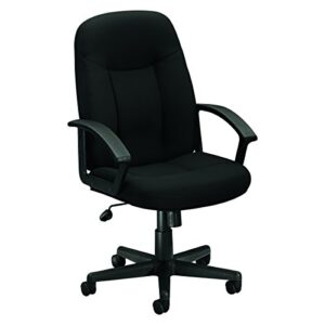 hon executive high-back swivel/tilt chair, black fabric & frame (hvl601)