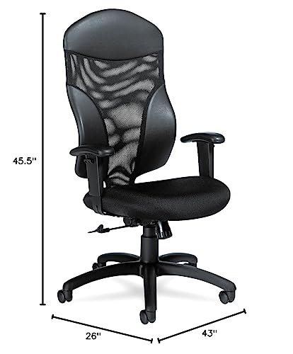 Global Tye Mesh Management Series High-Back Swivel/Tilt Chair, Black