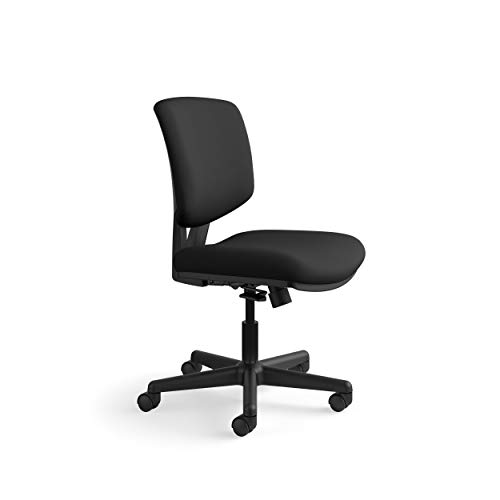 HON H5703.GA10.T Volt Task Chair - Armless Office Chair for Computer Desk, Black Fabric (H5703 )