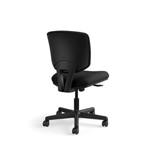 HON H5703.GA10.T Volt Task Chair - Armless Office Chair for Computer Desk, Black Fabric (H5703 )