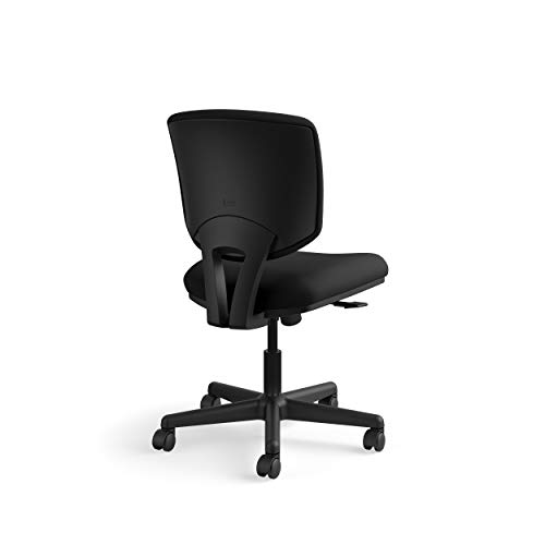 HON H5703.GA10.T Volt Task Chair - Armless Office Chair for Computer Desk, Black Fabric (H5703 )