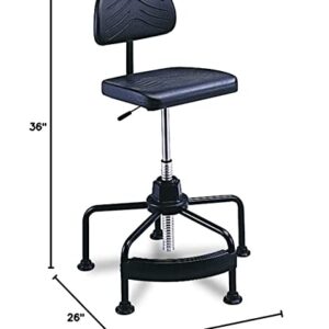 Safco Master High-Back Economy Industrial Workbench Swivel Task Chair, Black (5117)