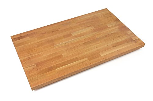 John Boos CHYKCT3025-V Cherry Kitchen Counter Top with Varnique Finish, 1.5" Thickness, 30" x 25"