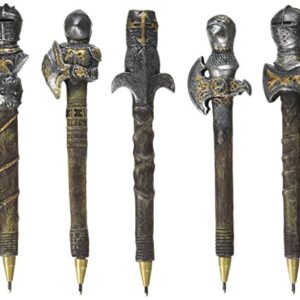 Design Toscano CL993664 Knights of the Realm: Battle Armor Pen C..., Set of 5,Full Color