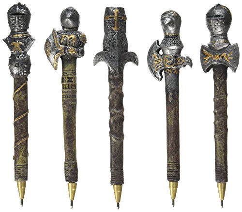 Design Toscano CL993664 Knights of the Realm: Battle Armor Pen C..., Set of 5,Full Color