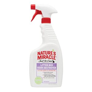 nature's miracle just for cats litter box odor destroyer, unscented, 24-ounce spray (p-5552)