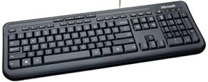 microsoft wired desktop 600 (black) - wired keyboard and mouse combo. usb connectivity. spill resistant design. plug and play