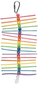 caitec paradise toys popsicle sticks & beads pet bird toy, bright colors, great for chewing
