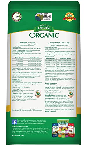Espoma Organic Tree-Tone 6-3-2 Natural & Organic Fertilizer and Plant Food; 4 lb. Bag; Organic Fertilizer for All Trees. Use for Fruit Trees Like Peach & Apple Trees and All Shade Trees.