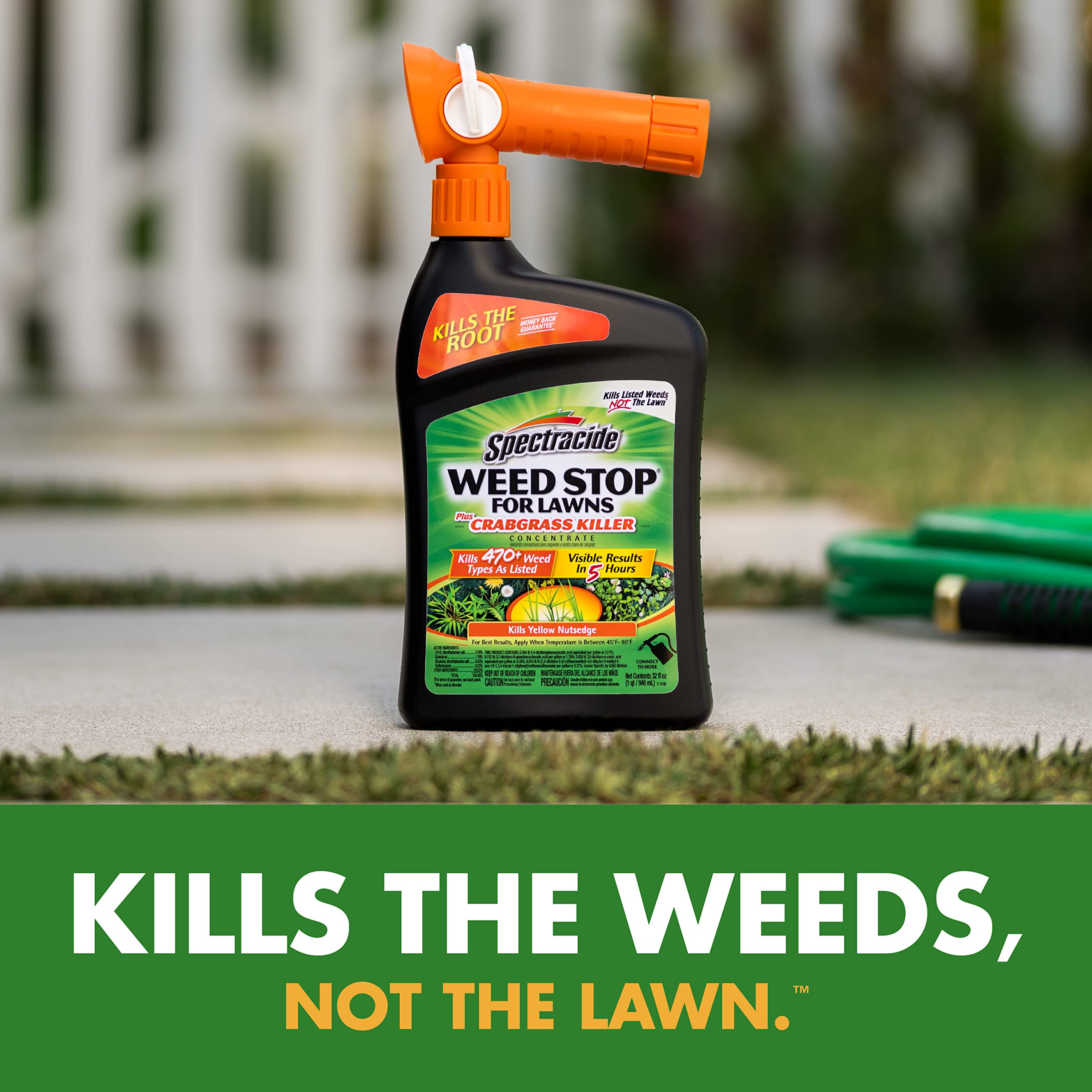 Spectracide Weed Stop For Lawns Plus Crabgrass Killer Concentrate, Kills Crabgrass On Lawn, 32 fl Ounce (RTS QuickFlip Spray)