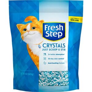 fresh step crystals, premium cat litter, scented, 8 pounds