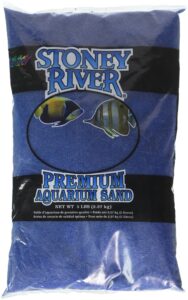 stoney river blue aquatic sand freshwater and marine aquariums, 5-pound bag