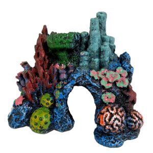 exotic environments caribbean living reef aquarium ornament, mini , 4-inch by 3-1/2-inch by 3-1/2-inch