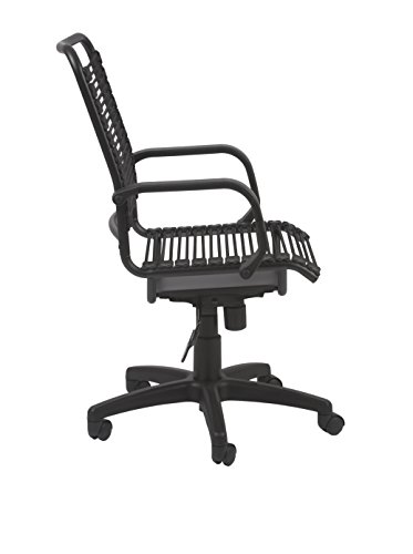 Eurø Style Bradley Bungie Office Chair, L: 27 W: 23 H: 37.5-43 SH: 17.5-23, Black