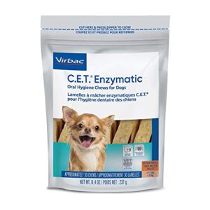 virbac c.e.t. enzymatic oral hygiene chews, small dog, 30 count,beef,0.65 pounds