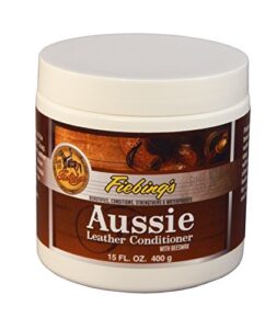 fiebing's aussie leather conditioner - for hot, dry climates - made with beeswax