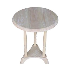 International Concepts Round Plant Table, L: 16 x W: 16 x H:23, Unfinished