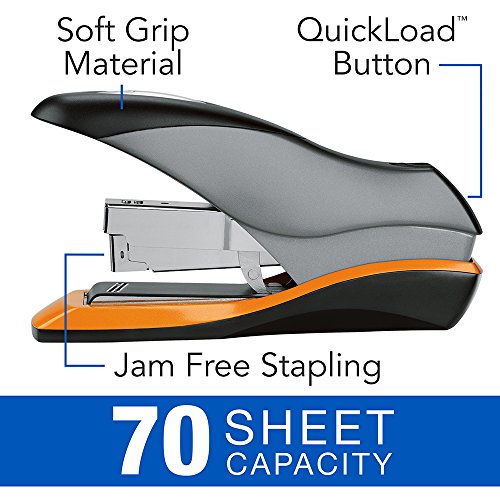 Swingline Stapler, 70 Sheet Capacity, Low Force, Full Strip, Desktop Stapler, Optima 70, Silver (87875)