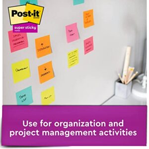 Post-it Super Sticky Pop-up Notes, 3x3 in, 10 Pads, 2x the Sticking Power, Rio de Janerio Collection, Bright Colors (Orange, Pink, Blue, Green),Recyclable (R330-10SSAU)