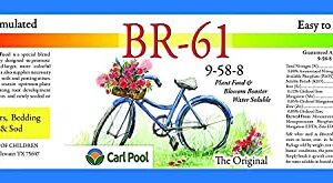 Carl Pool BR-61 Plant Food 9-58-8 3 Lbs