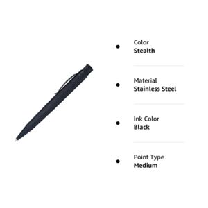 Retro 51 Tornado Deluxe Black Stealth Rollerball Pen - VRR-1701