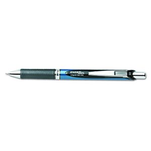 pentel energel rtx roller ball retractable gel pen, black ink, fine (bln75-a)
