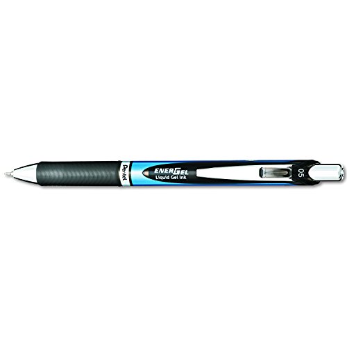 Pentel EnerGel RTX Roller Ball Retractable Gel Pen, Black Ink, Fine (BLN75-A)